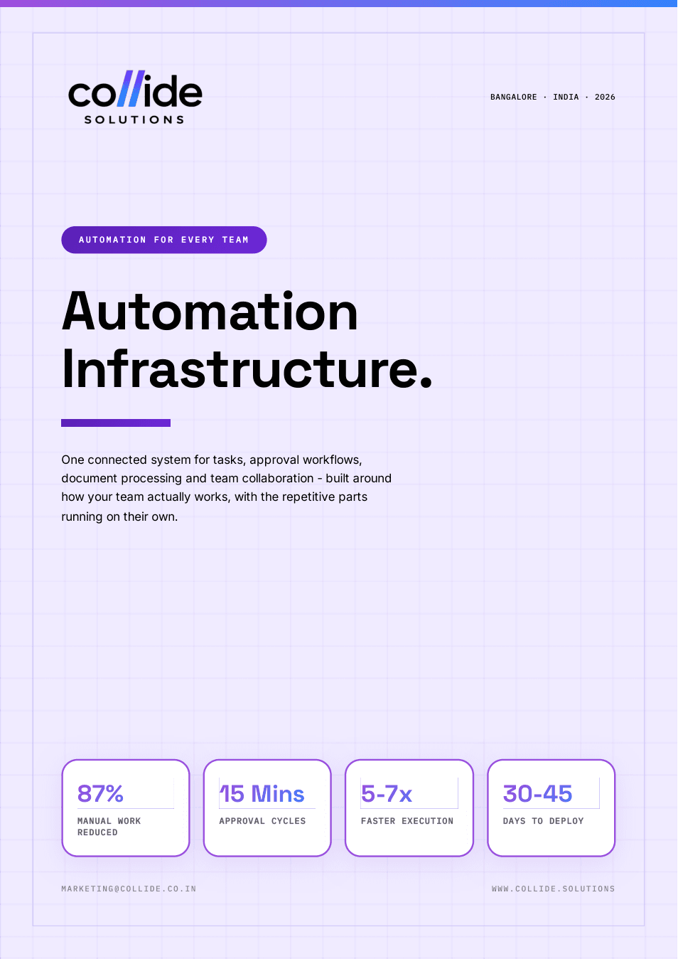 Automation Infrastructure brochure cover